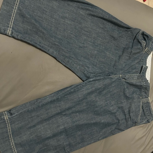 Eddie bauer - denim cropped jeans womens size 16 blue w/no rips - Picture 2 of 9